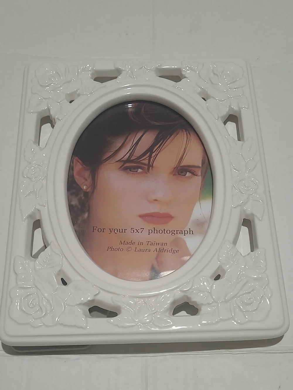 White Floral 5x7 Photo Frame - Home Accents